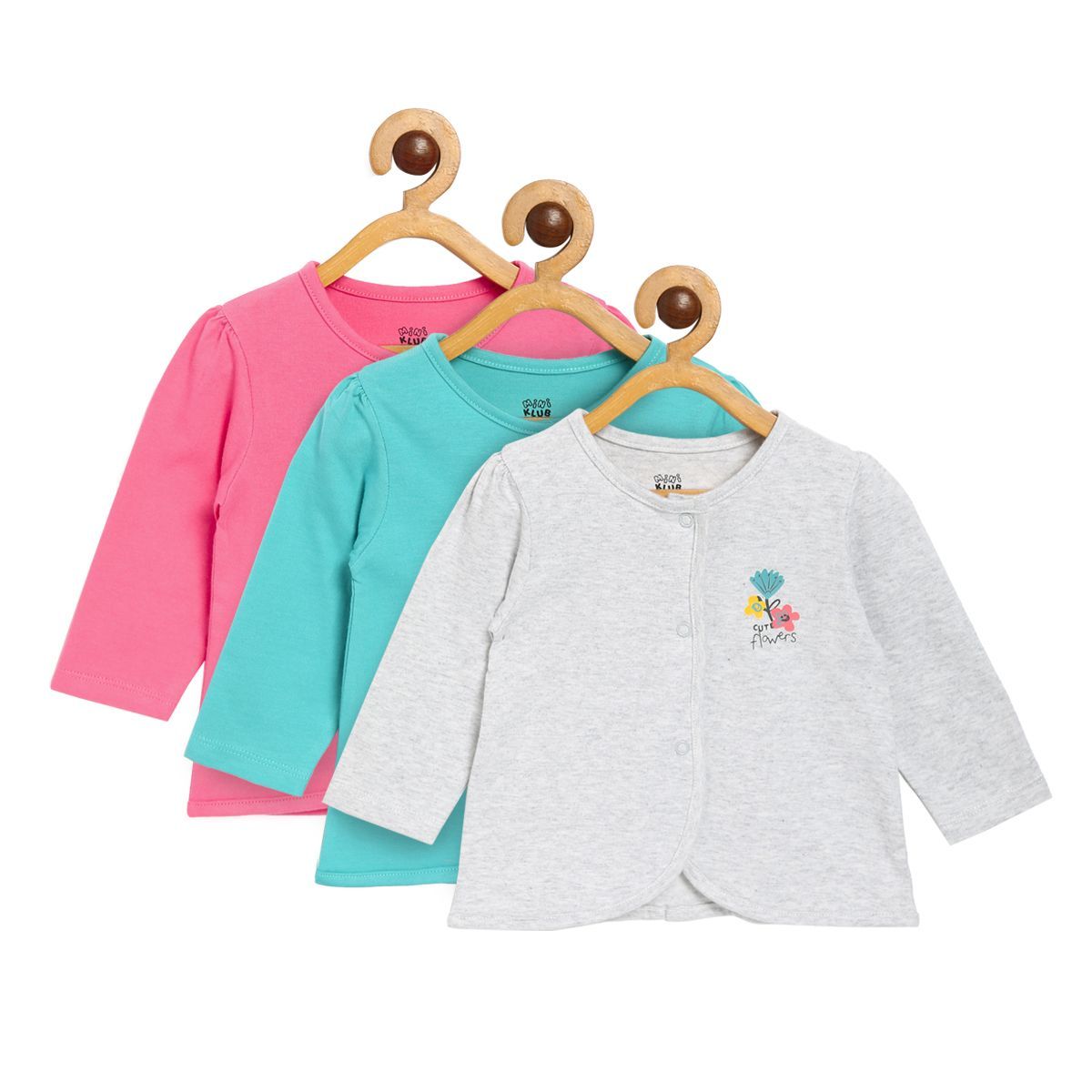 Pack of 3 front open vest - white for New Born
