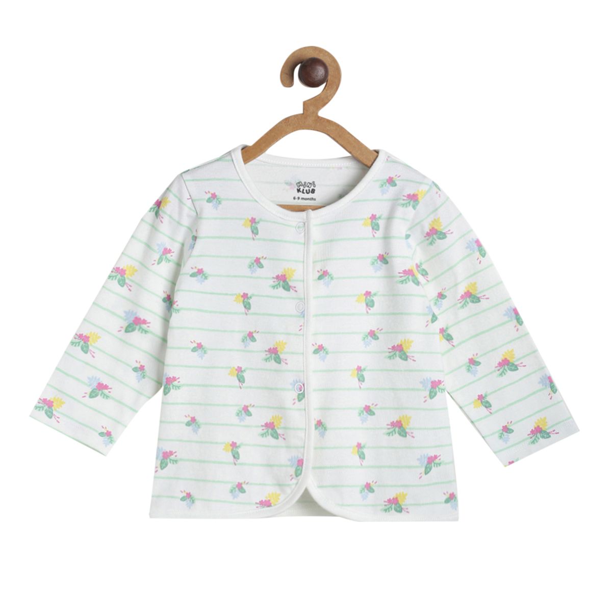 Pack of 3 front open vest - mint green for New Born