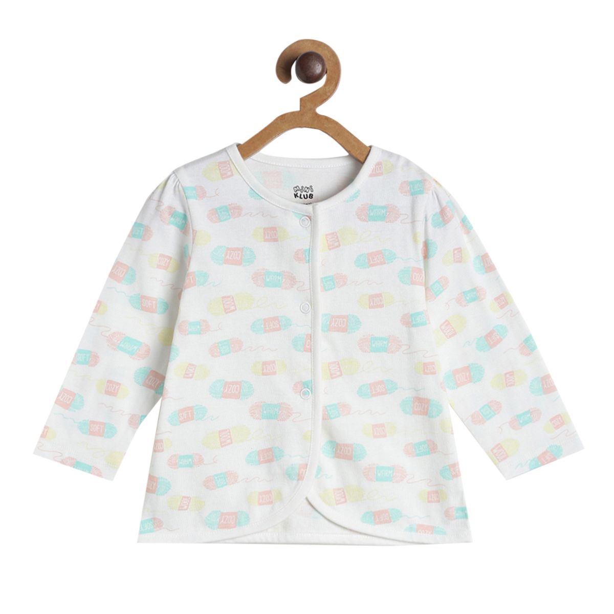 Pack of 3 front open vest - white & yellow for New Born
