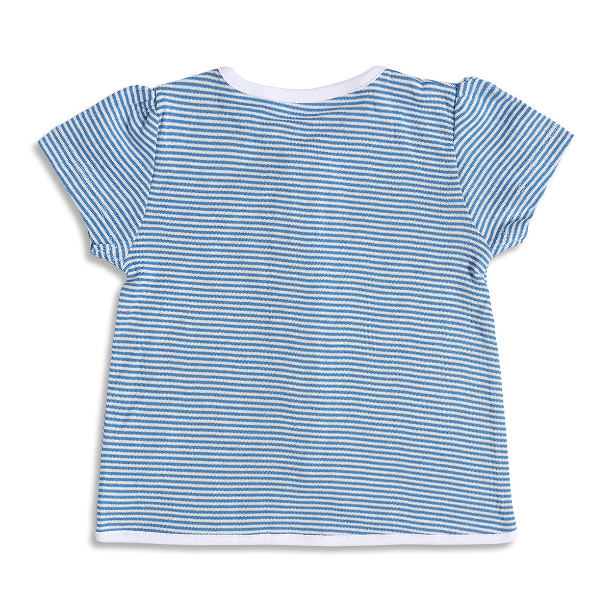 Baby Girls Orange, White and Blue Cotton Front Open T-Shirt Pack of 3 Regular Fit Casual Kids Tops