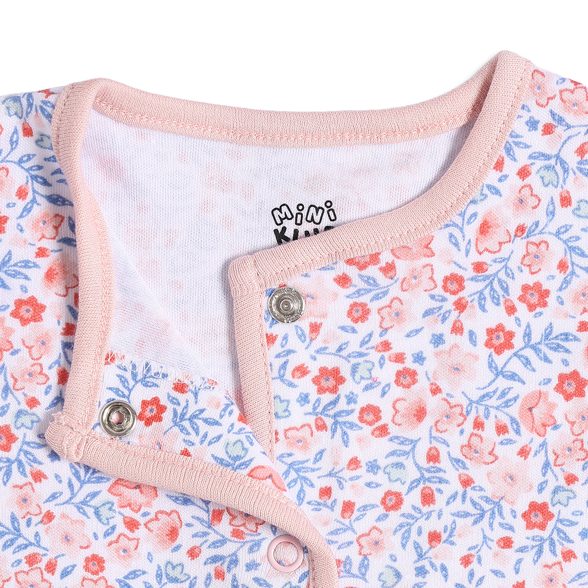 Baby Girls Pink, Blue and White Cotton Front Open T-Shirt Pack of 3 Regular Fit Casual Kids Tops