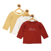 Pack of 3 knit top - maroon for 0-3 Months