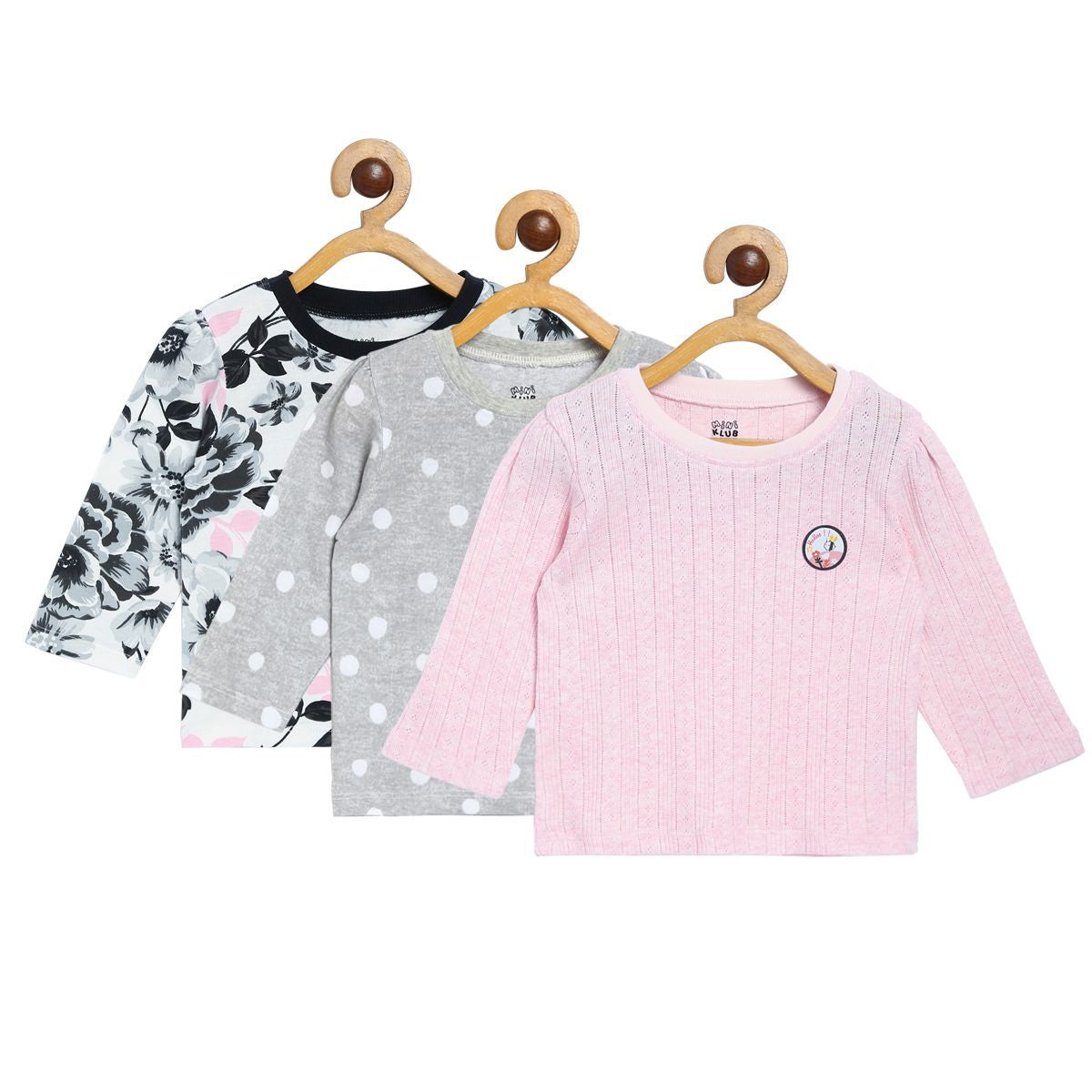 Pack of 3 knit top - light baby pink for 0-3 Months