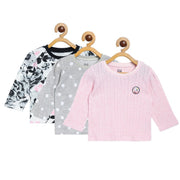 Pack of 3 knit top - light baby pink for 0-3 Months