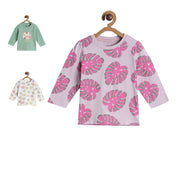 Pack of 3 knit top - light purple & lavender for 0-3 Months