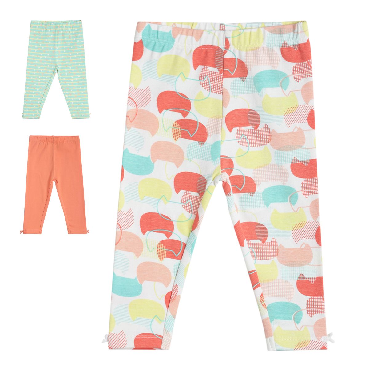 Pack of 3 legging - white & pink for 0-3 Months