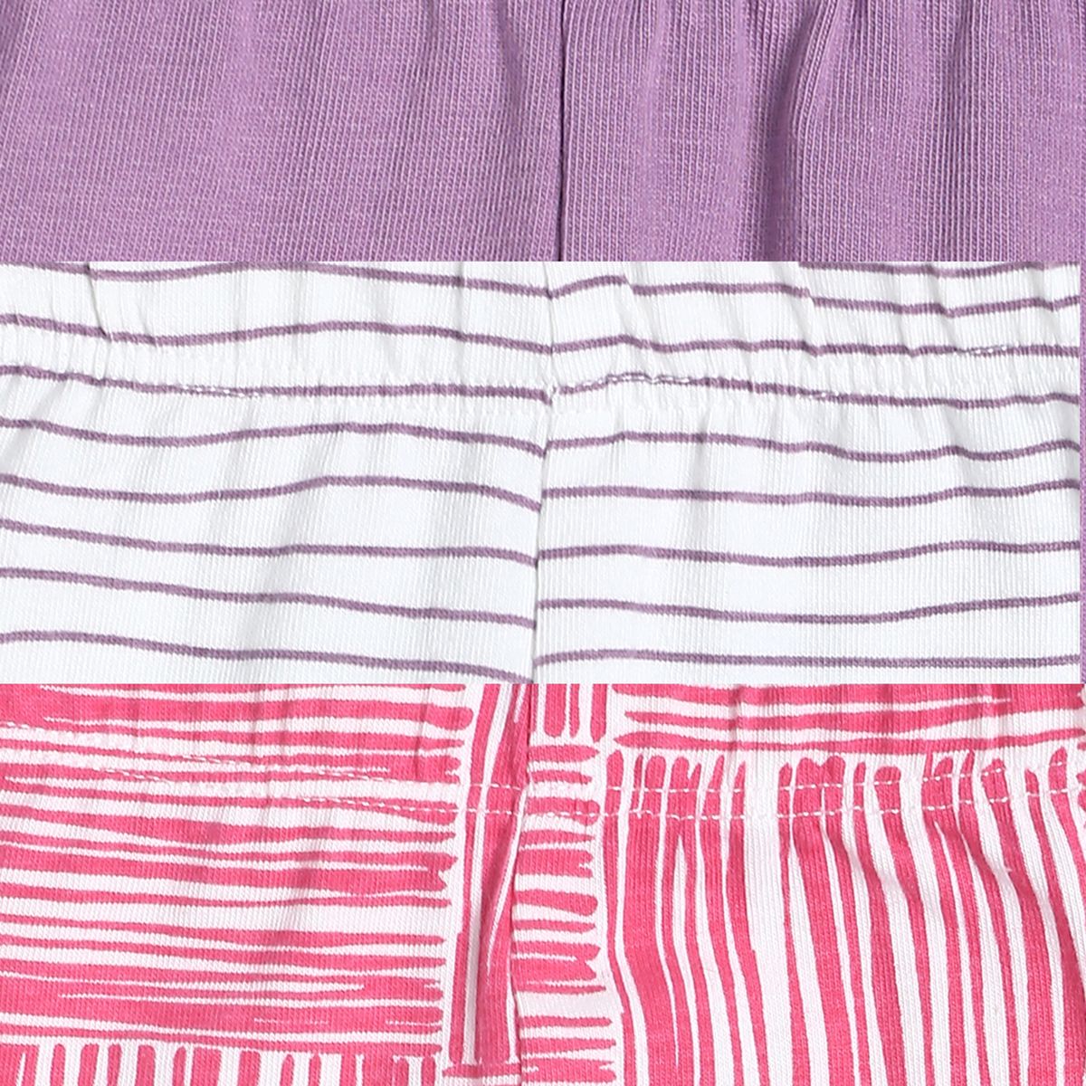 Pack of 3 legging - marshmallow and lavender for 0-3 Months
