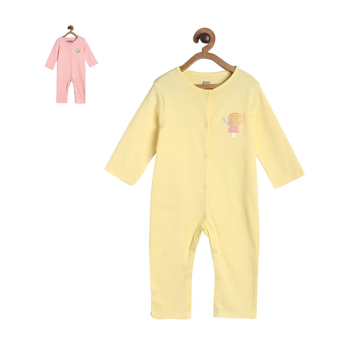 Pack of 2 romper - cream yellow for New Born