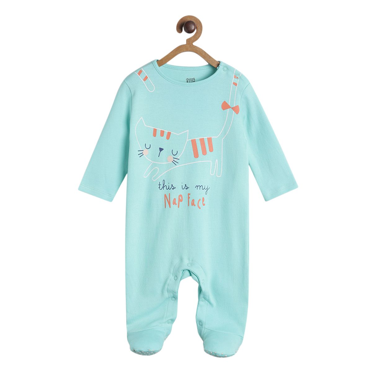 Pack of 2 sleepsuit - green and pink for New Born