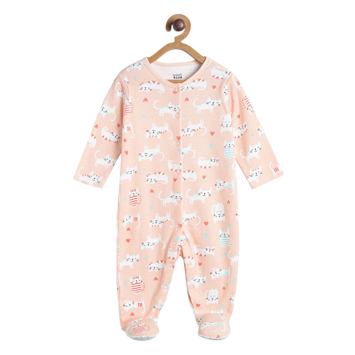 Pack of 2 sleepsuit - green and pink for New Born