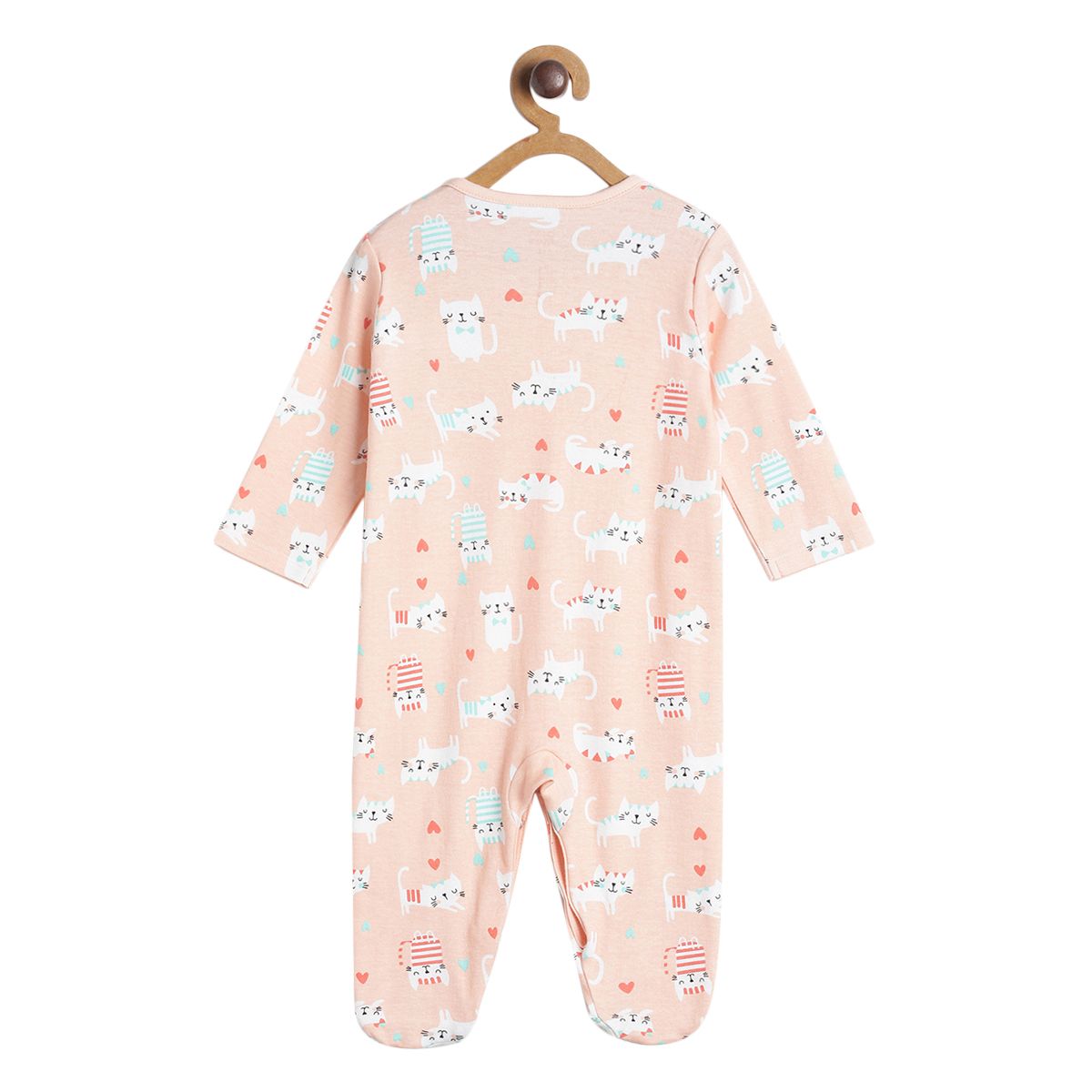 Pack of 2 sleepsuit - green and pink for New Born