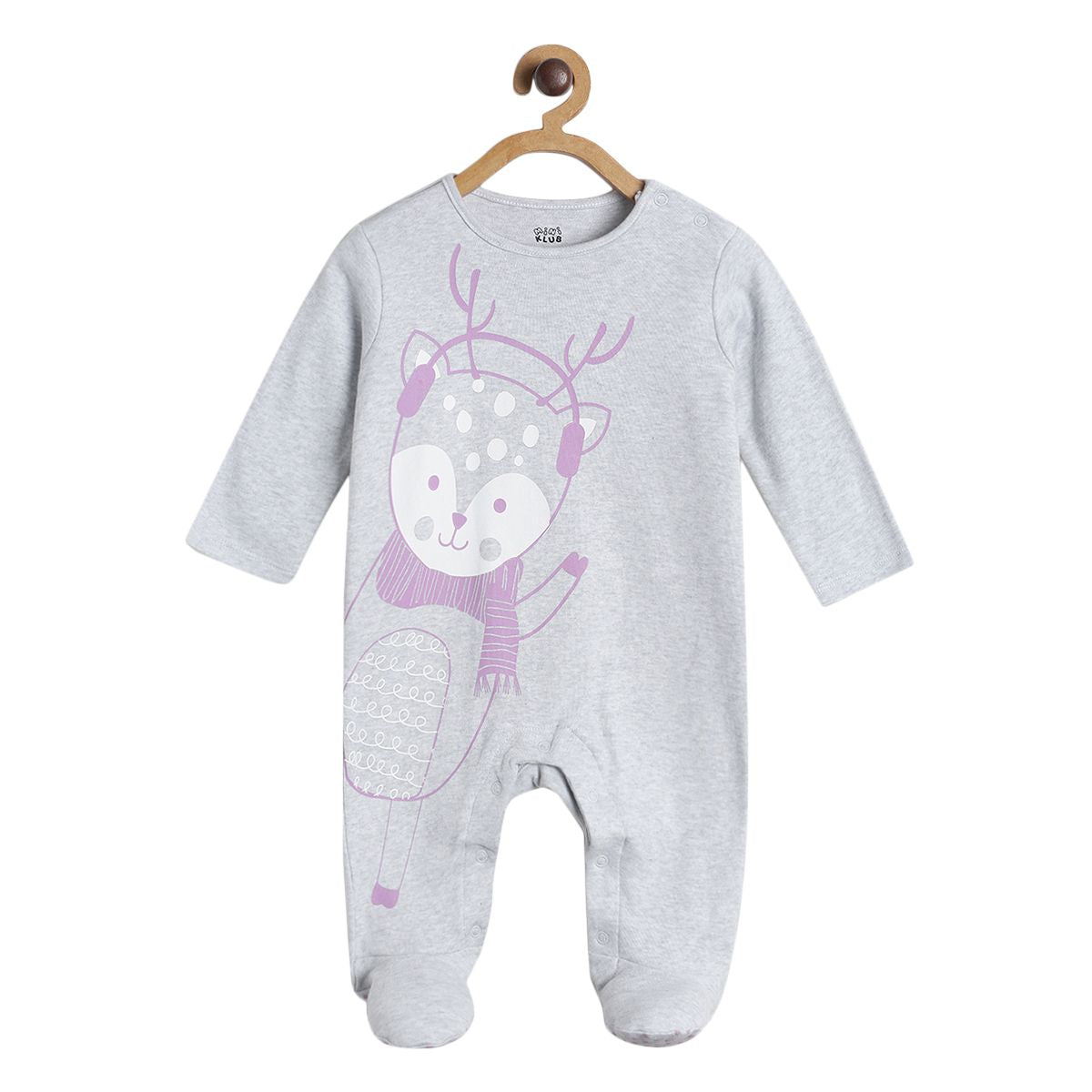 Pack of 2 sleepsuit - red and grey for New Born