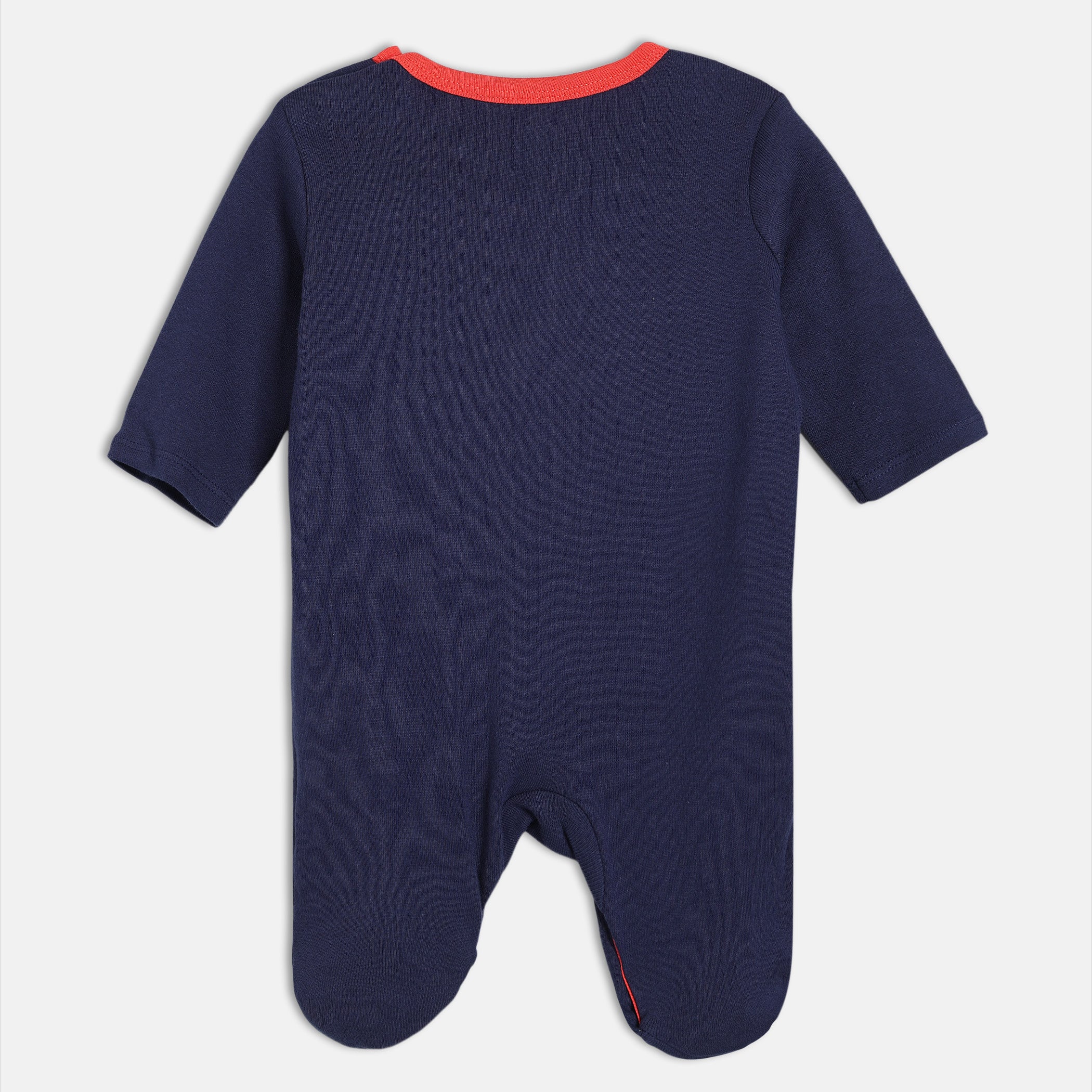 Baby Boys Printed Full Sleeve Rompers Pack of three, Blue and Off White