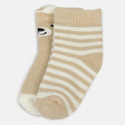 Unisex Beige Socks