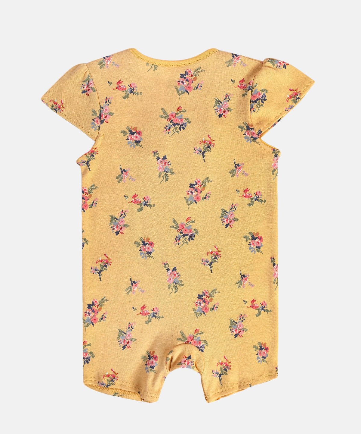 Baby Girls Mustard Yellow and Pink Cotton Blend Romper Velour Jacket Fur Blanket and Rattle Gift Set Pack of 4 Floral Printed Everyday Wear