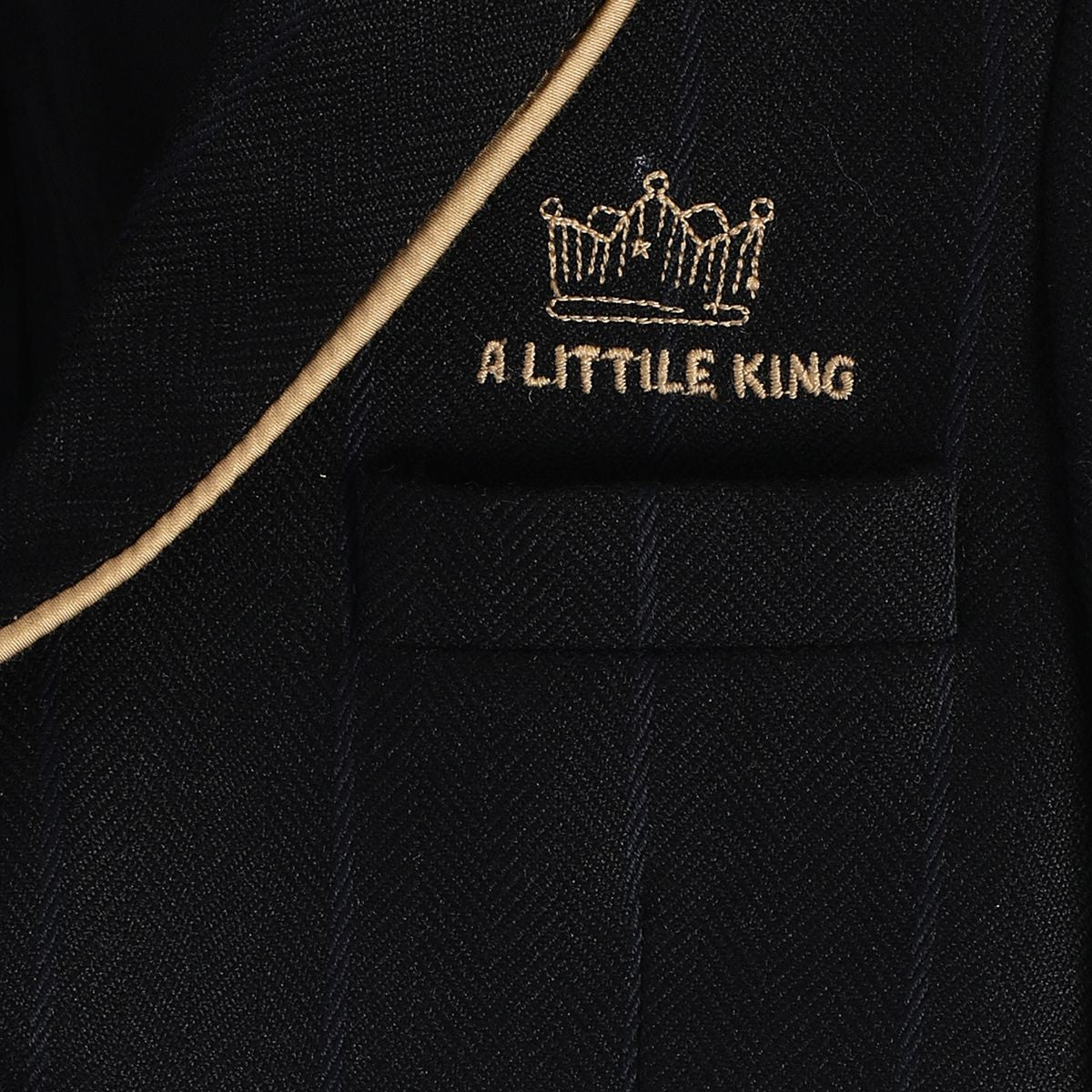 Boys Cotton Full Sleeves Solid Coordinate Set - Black