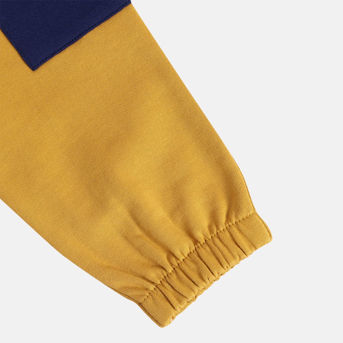 Boys Cotton Full Sleeves Colourblocked Clothing Set - White & Yellow