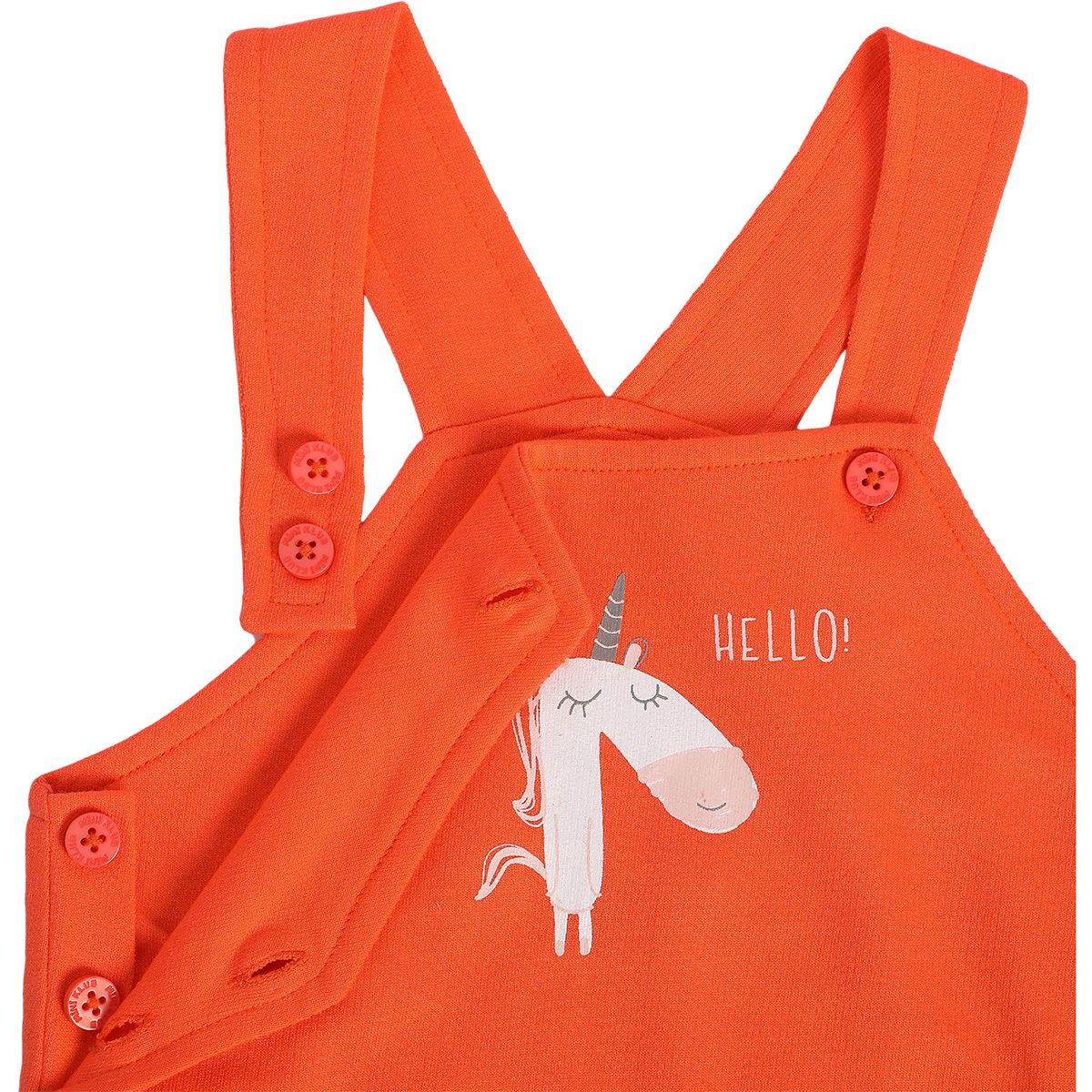 Girls Multicolor Pack Of 2 Dungaree Set