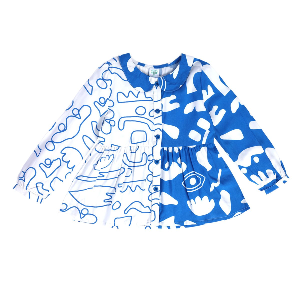 Girls Blue Woven Top