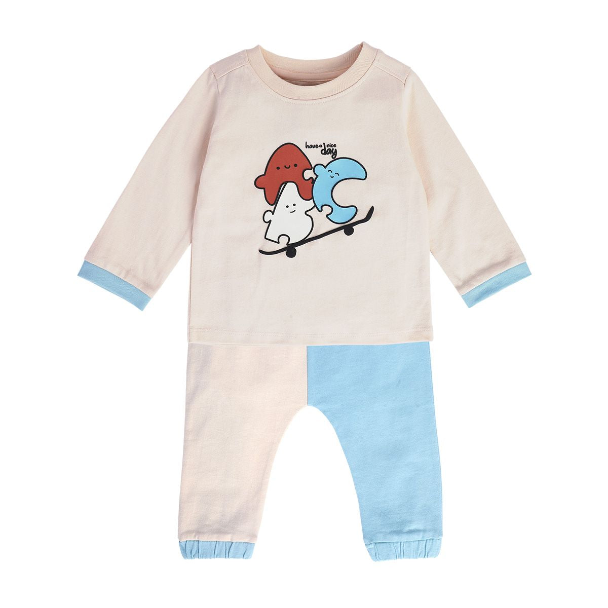 Boys Multicolor Pack Of 2 T-Shirt And Bottom