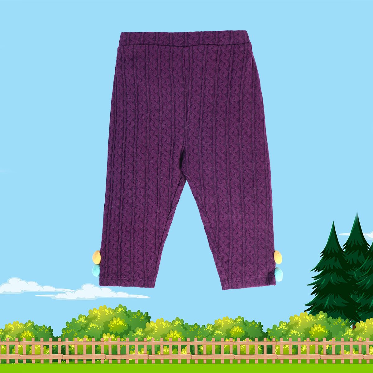 Girls Purple Pack Of 1 Knit Bottom