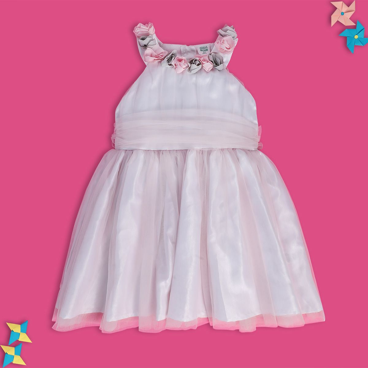 Girls White Pack Of 1 Dress