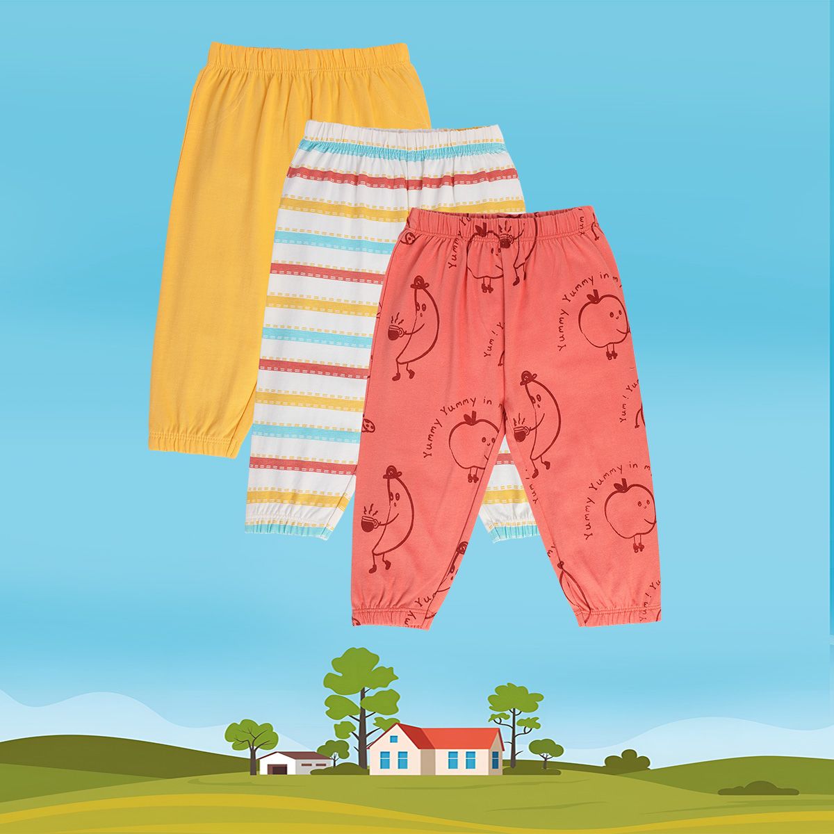 Boys Multicolor Pack Of 3 Knit Bottom