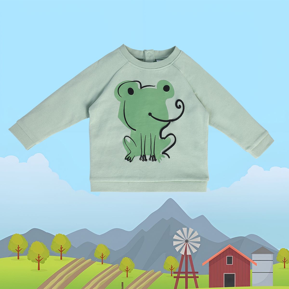 Boys Green Pack Of 1 Sweat Shirt
