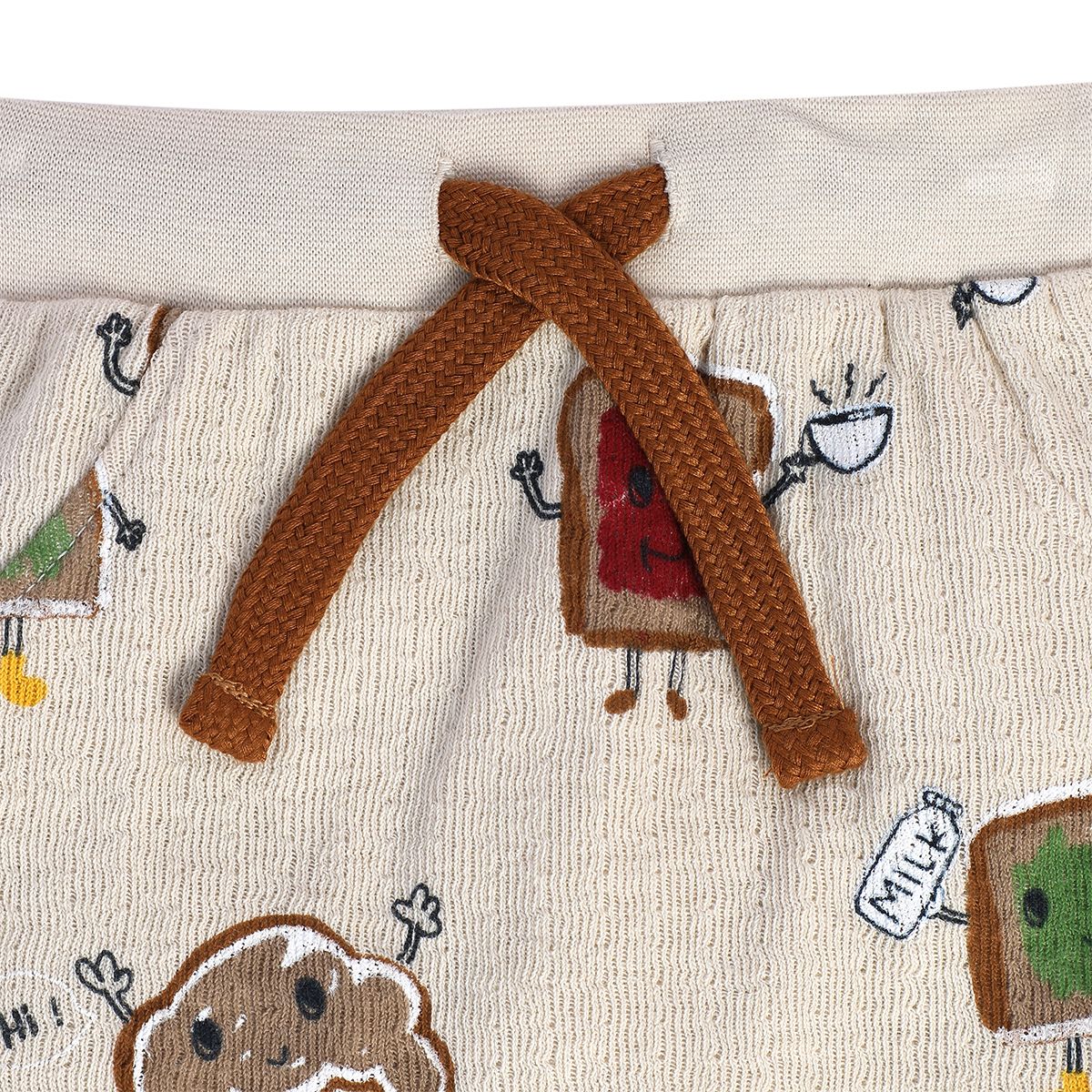 Boys Cream Pack Of 2 T-Shirt And Bottom