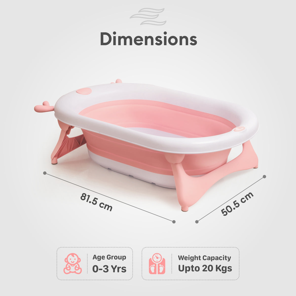 R for Rabbit Bubble Double Aqua Baby Bath Tub Pink