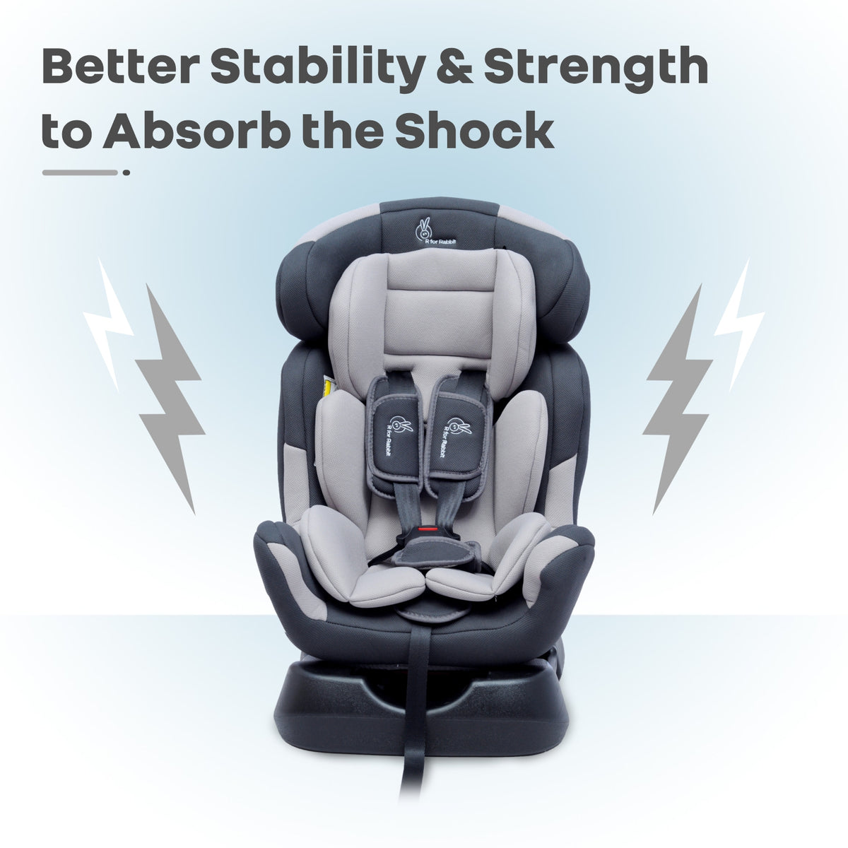 R for Rabbit Jack N Jill Grand Baby Car Seat Grey