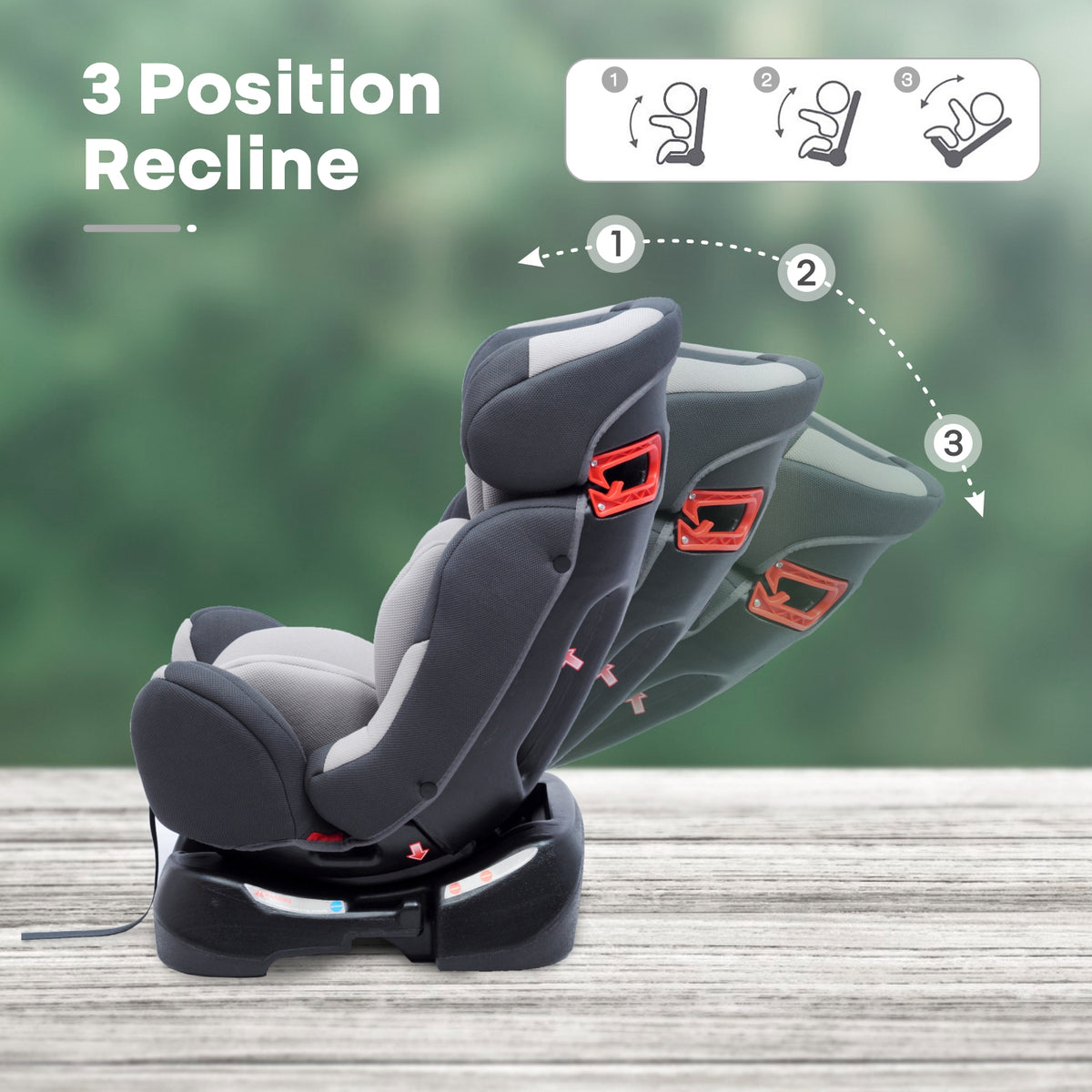 R for Rabbit Jack N Jill Grand Baby Car Seat Grey