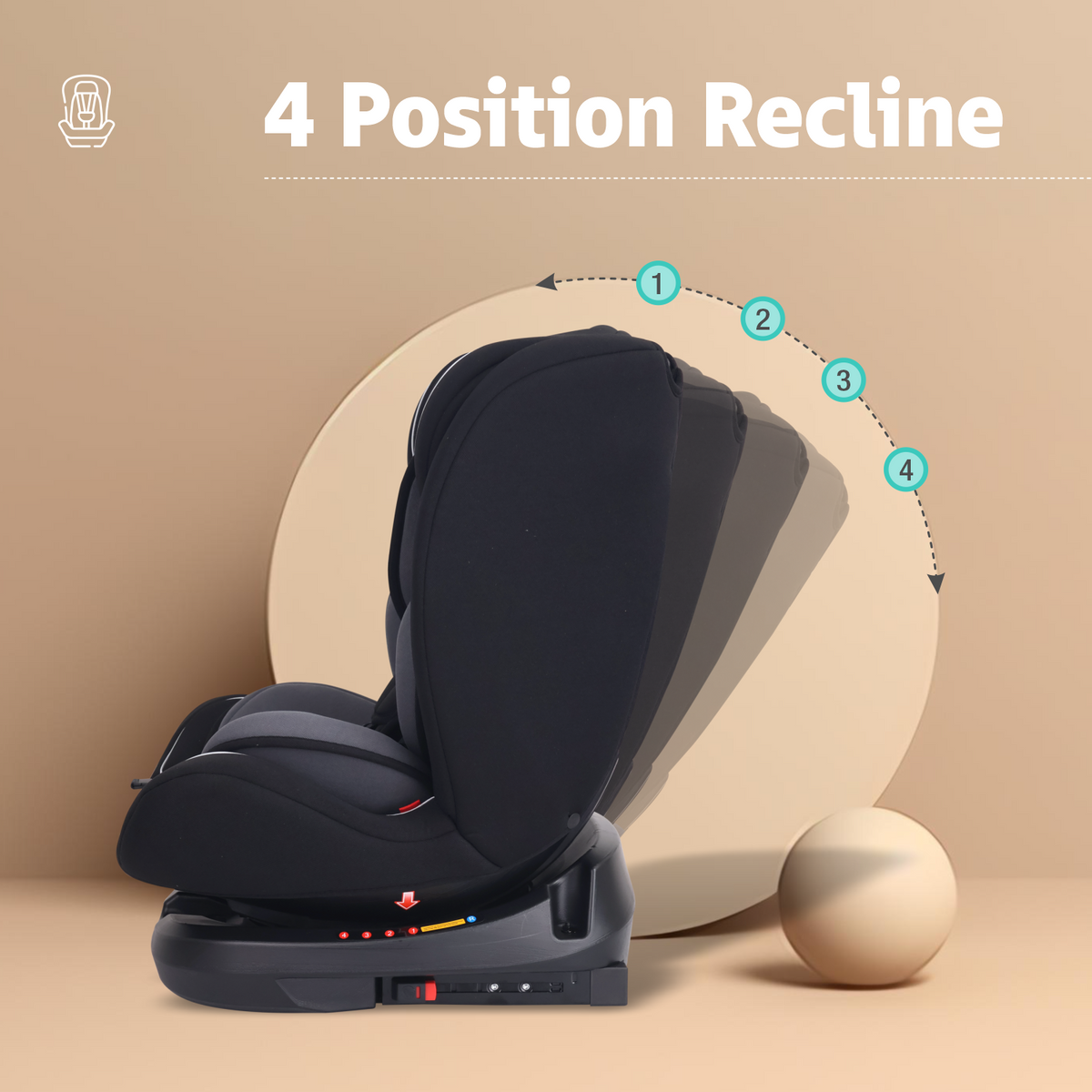 R for Rabbit Jack N Jill Grand ISOFIX Baby Car Seat Black Grey