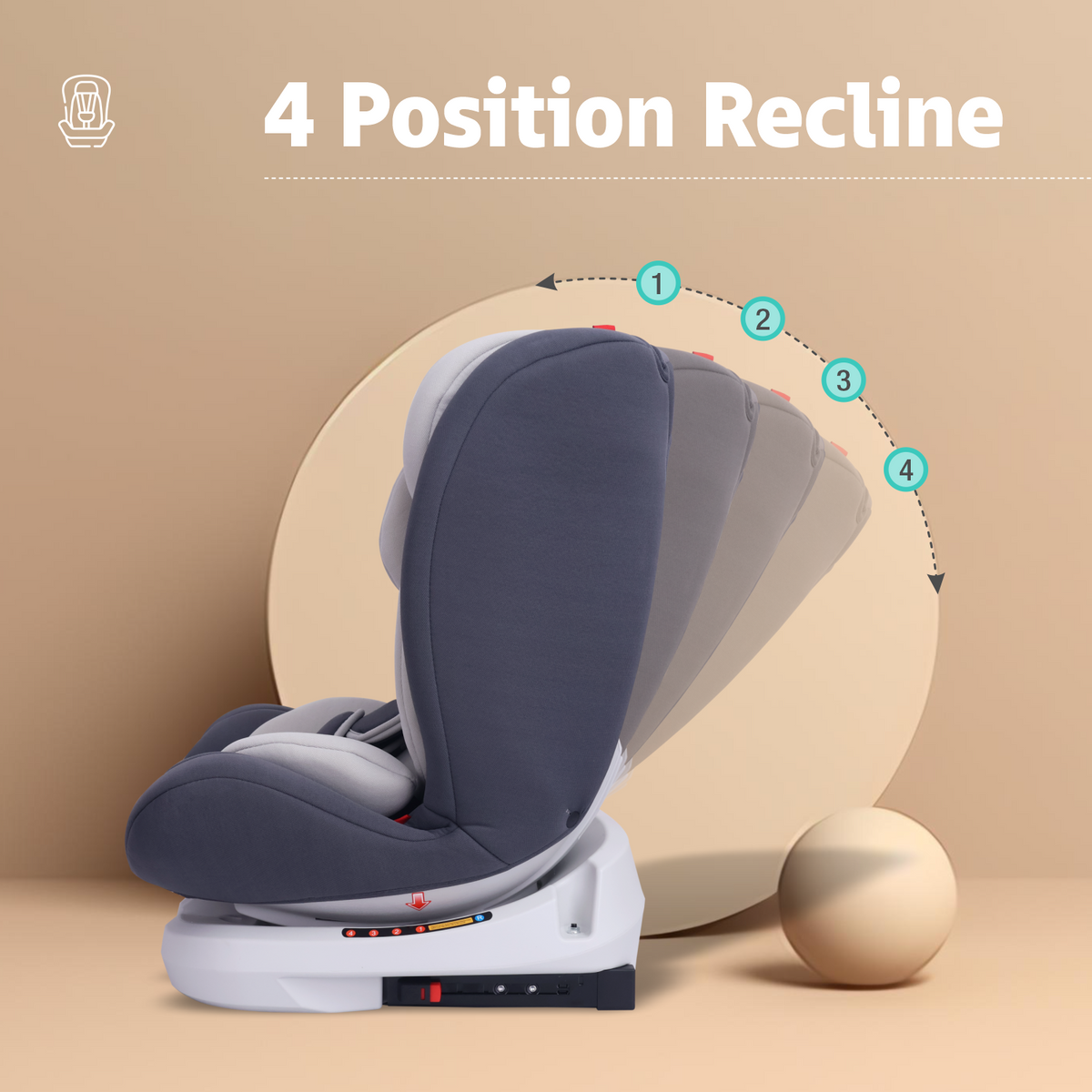 R for Rabbit Jack N Jill Grand ISOFIX Baby Car Seat Grey