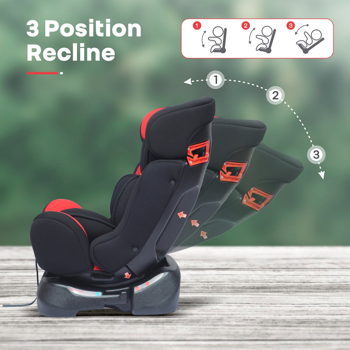 R for Rabbit Jack N Jill Grand Baby Car Seat Red
