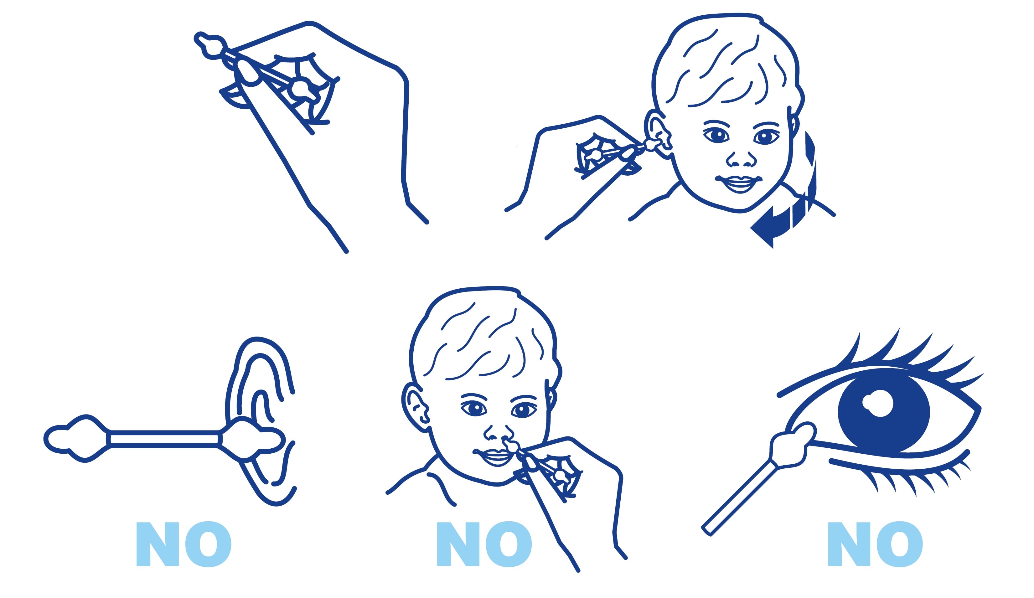 Chicco Baby Cotton Buds with Ear Protection Pack of 60 Biodegradable Baby Care Essentials