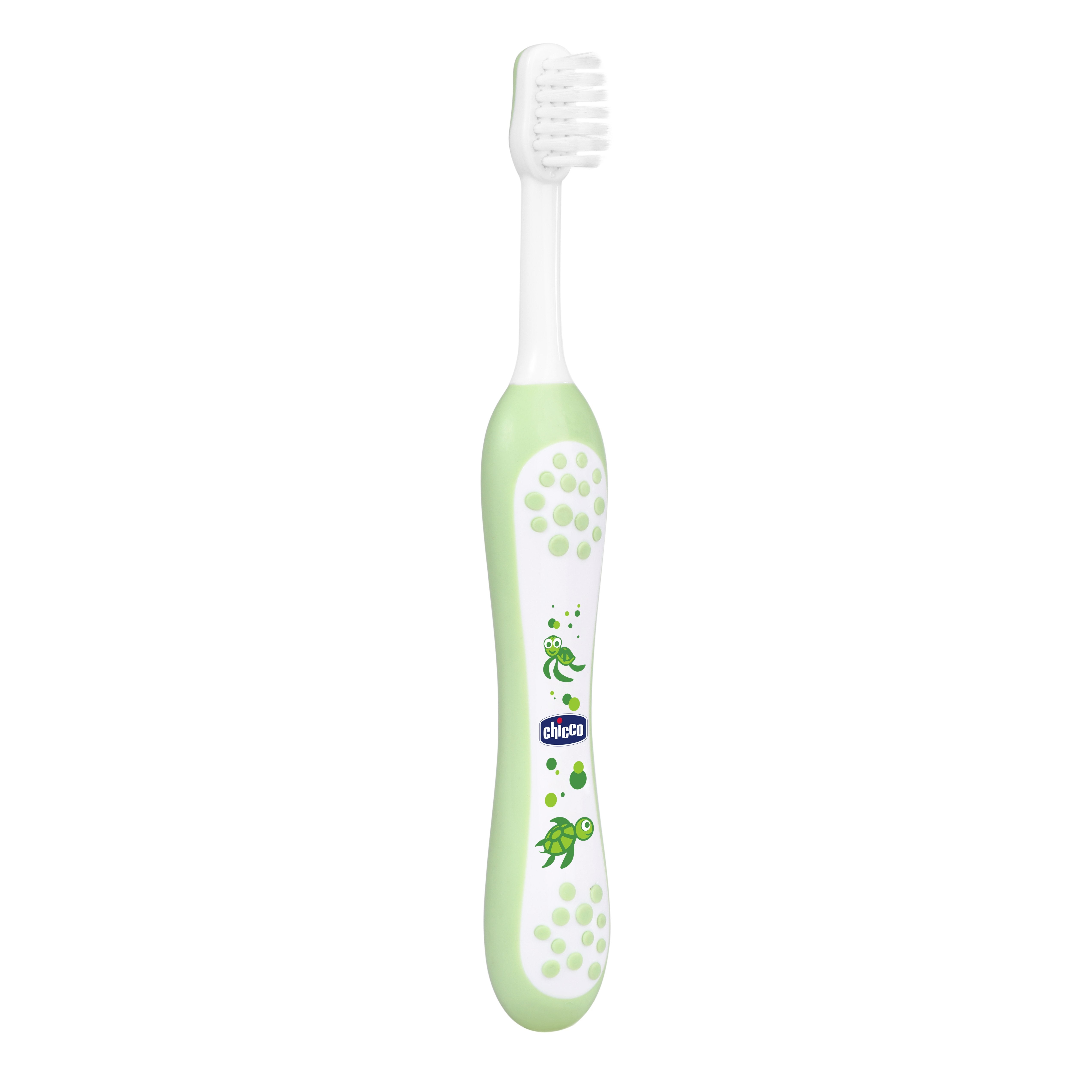 Chicco Baby Toothbrushes Pink and Green Pack of 2 Soft Bristles Oral Care Essentials
