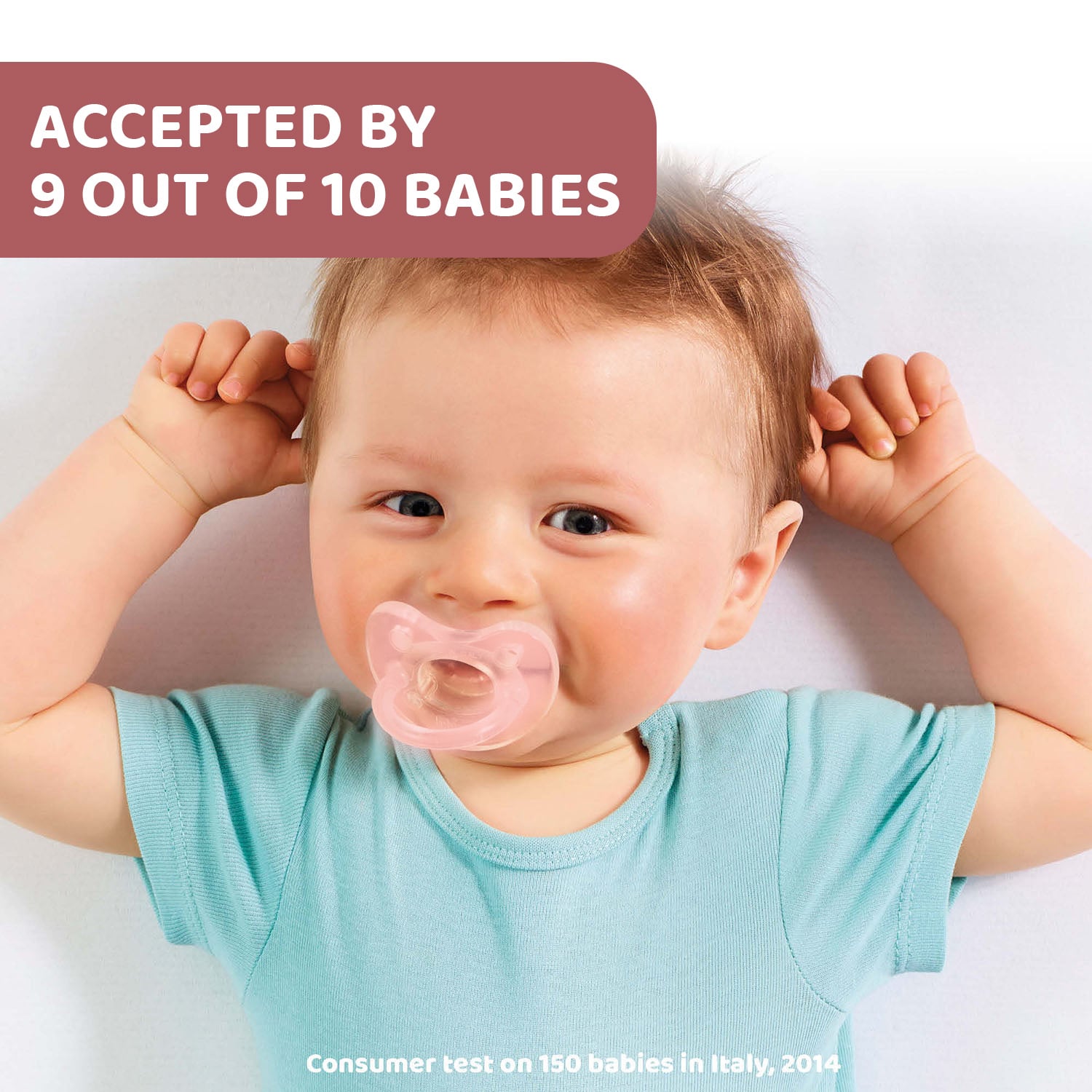 Chicco Baby Peach Silicone PhysioForma Soft Pacifier with Sterilising Case 2-6 Months