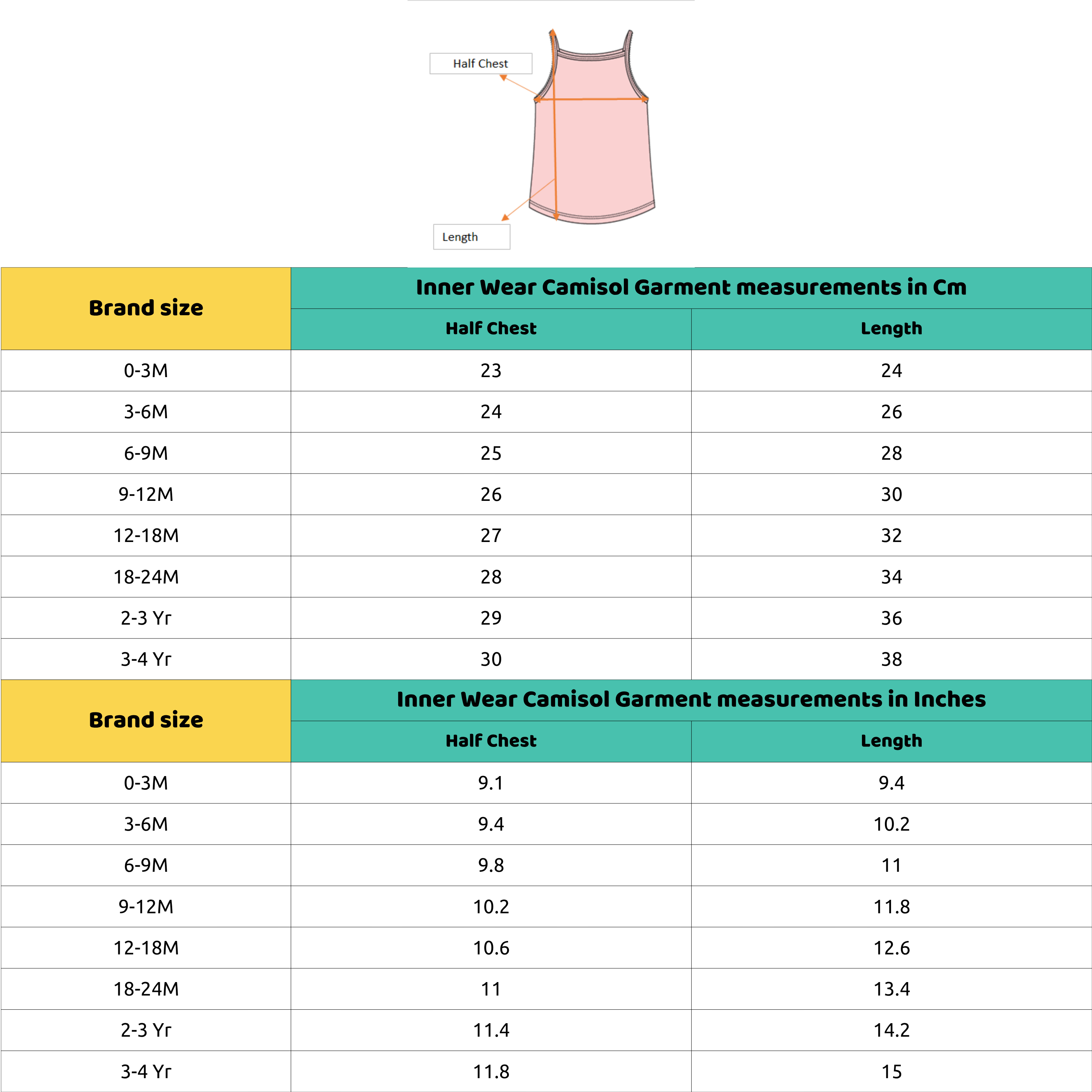 Girls Orange Camisole