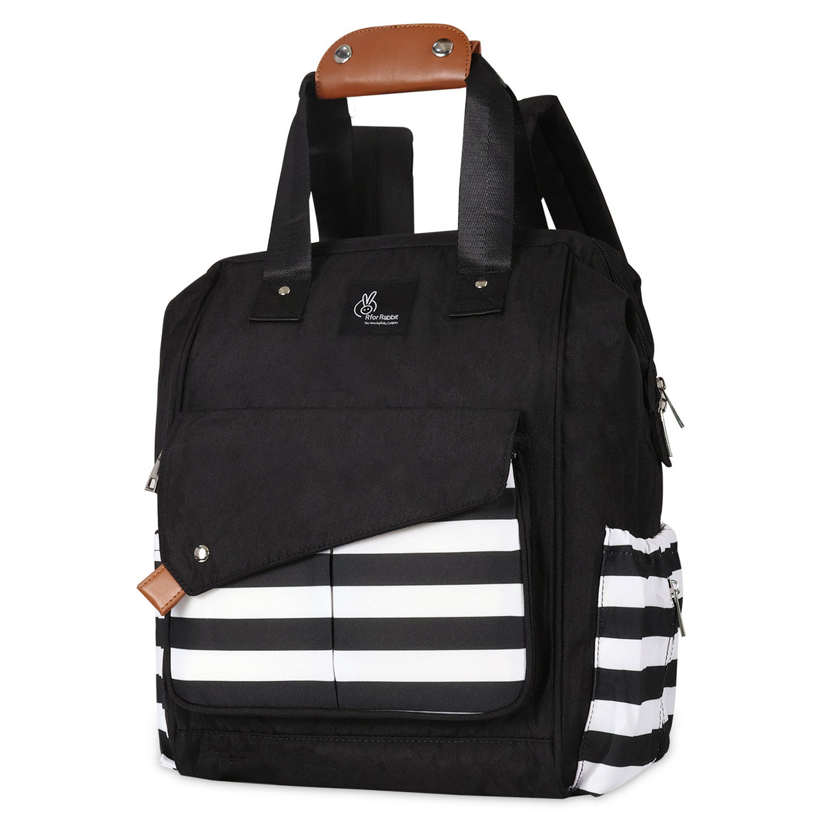 R for Rabbit Caramello Delight Diaper Bag Black White