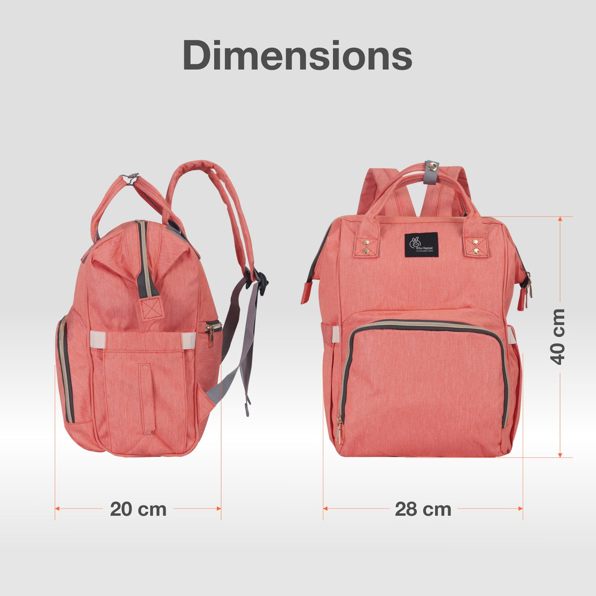R for Rabbit Caramello Diaper Bag Pink