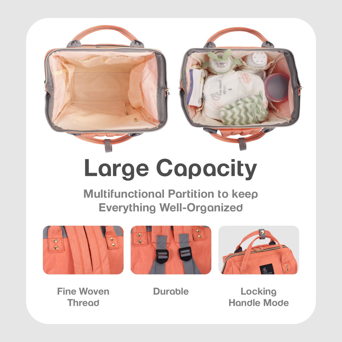 R for Rabbit Caramello Diaper Bag Pink