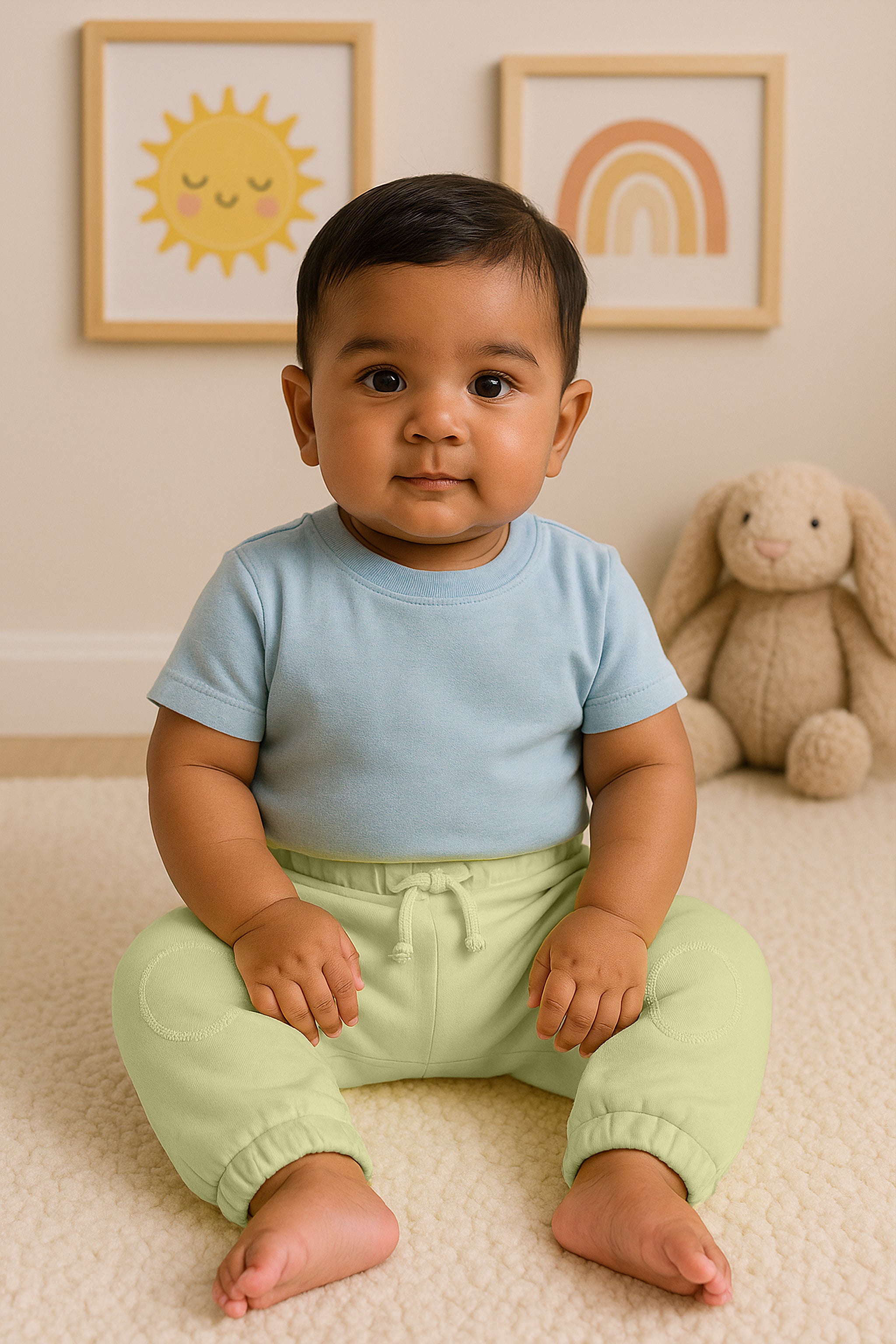 Boys Lime Knit Bottom