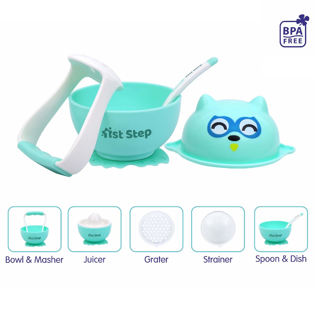 1st Step Manual Food Masher - Green