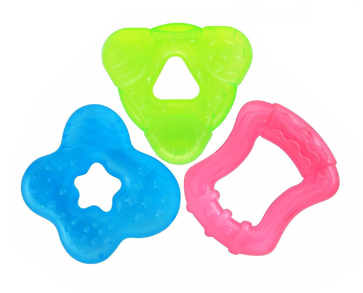1st Step 3Pcs Pack Water Filled Multicolored Teether