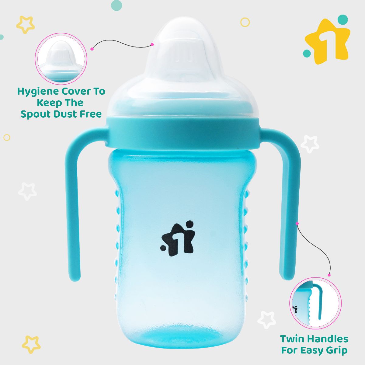 1st Step Soft Spout Sipper With Twin Handles Blue - 220 ml