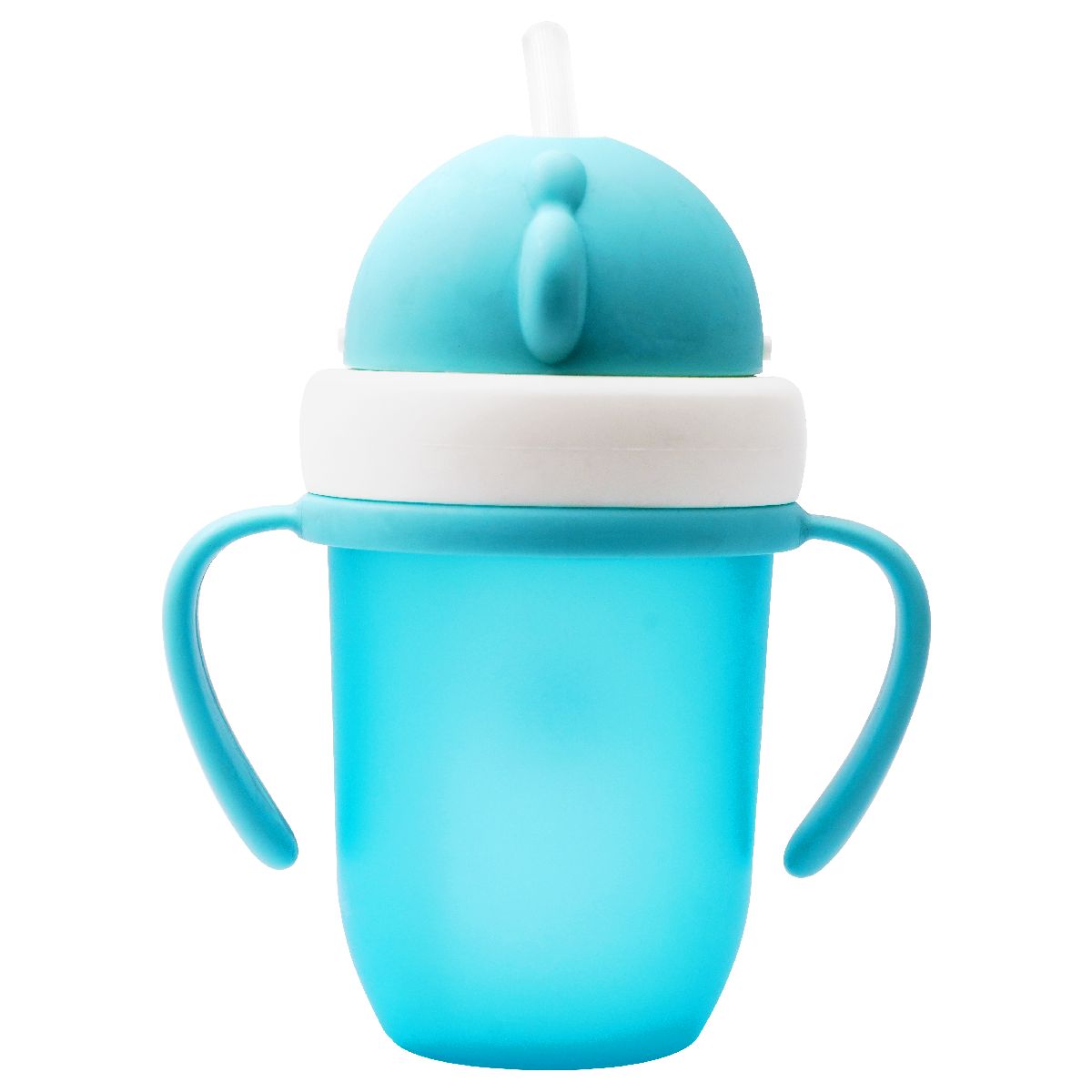 1st Step Soft Straw Sipper With Twin Handles Blue - 210 ml