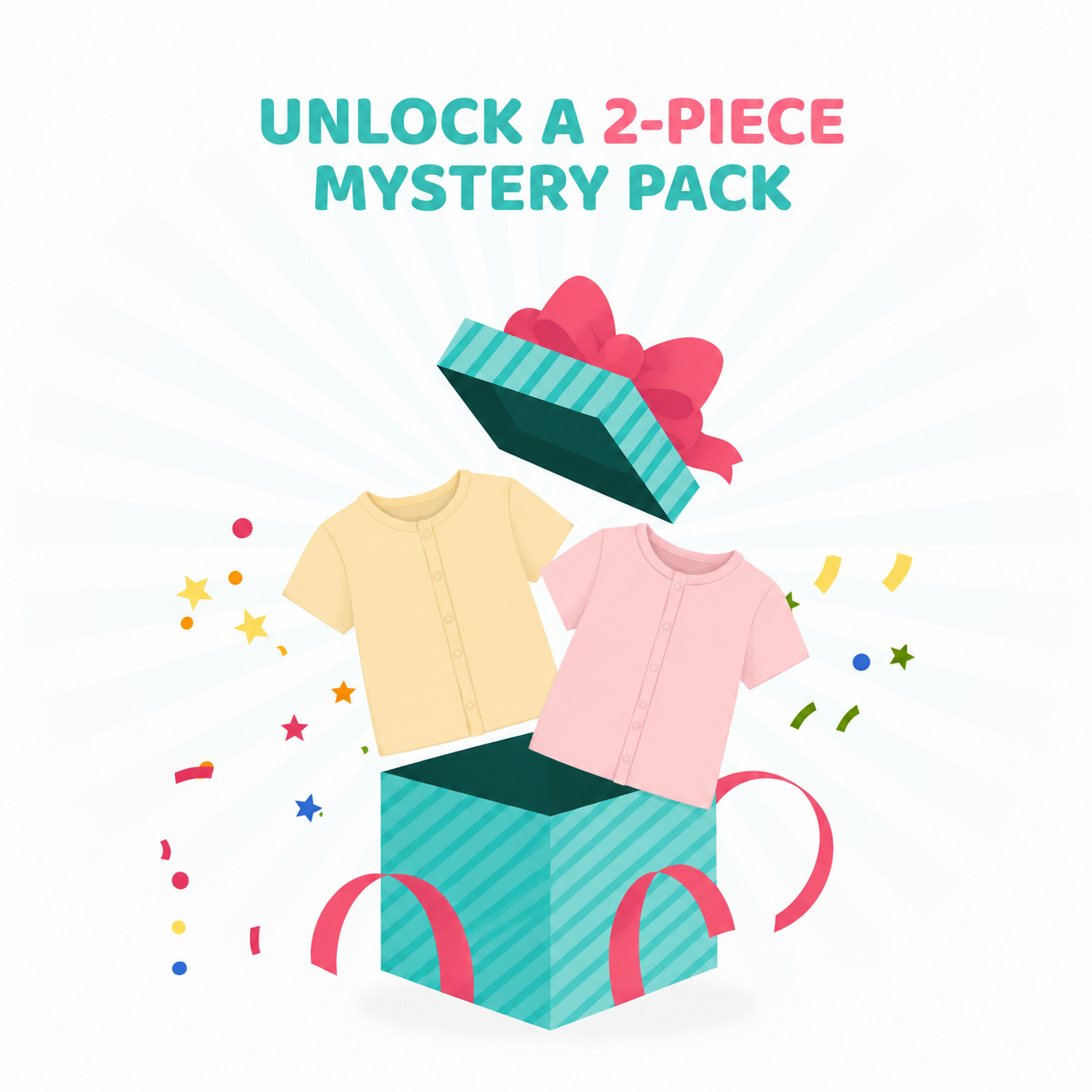 Baby Girls Pack Of 2 Front Open Vest Mystery Pack - Assorted