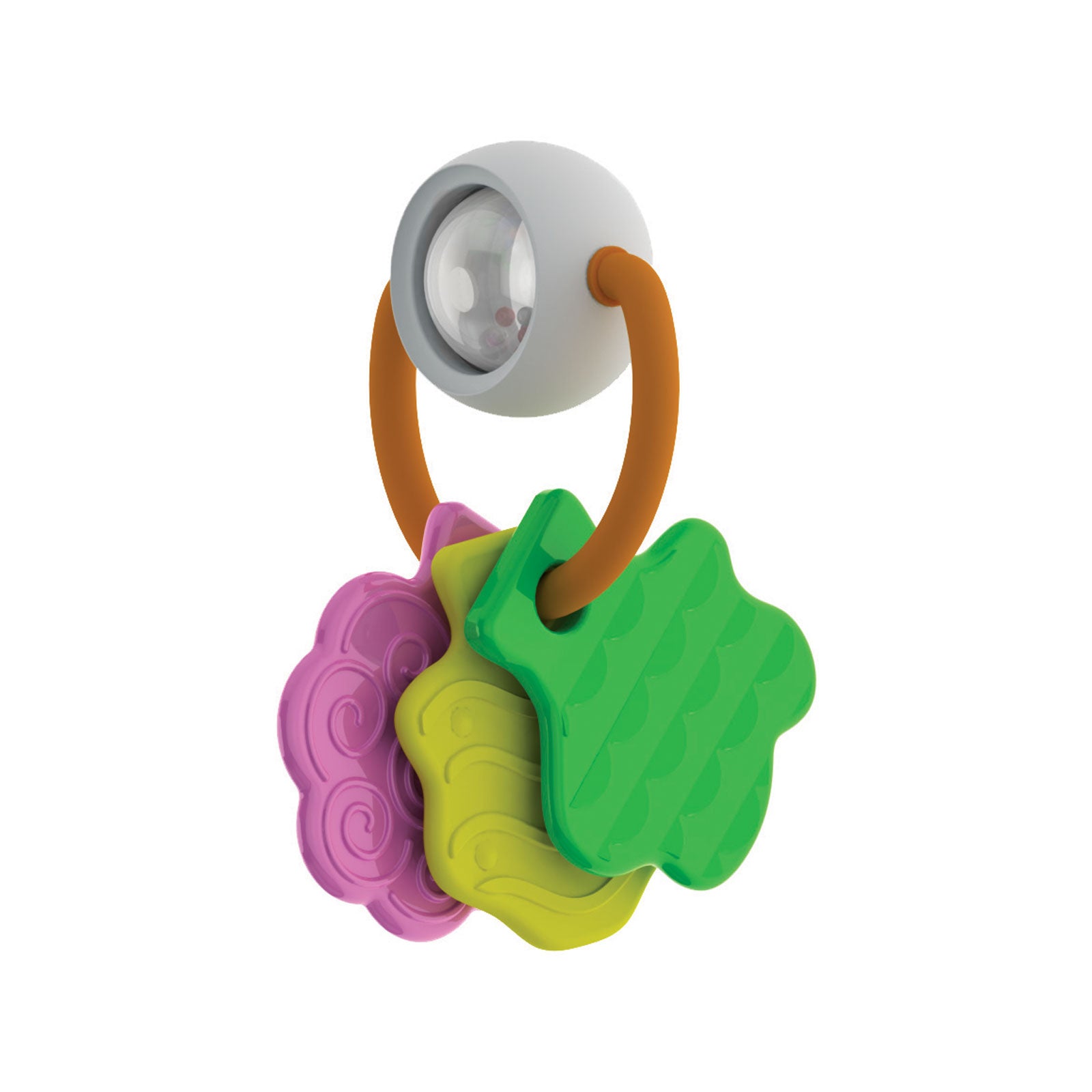 Giggles Mini Gift Set Baby Rattle, Teether & Roller Toy Combo for Infants