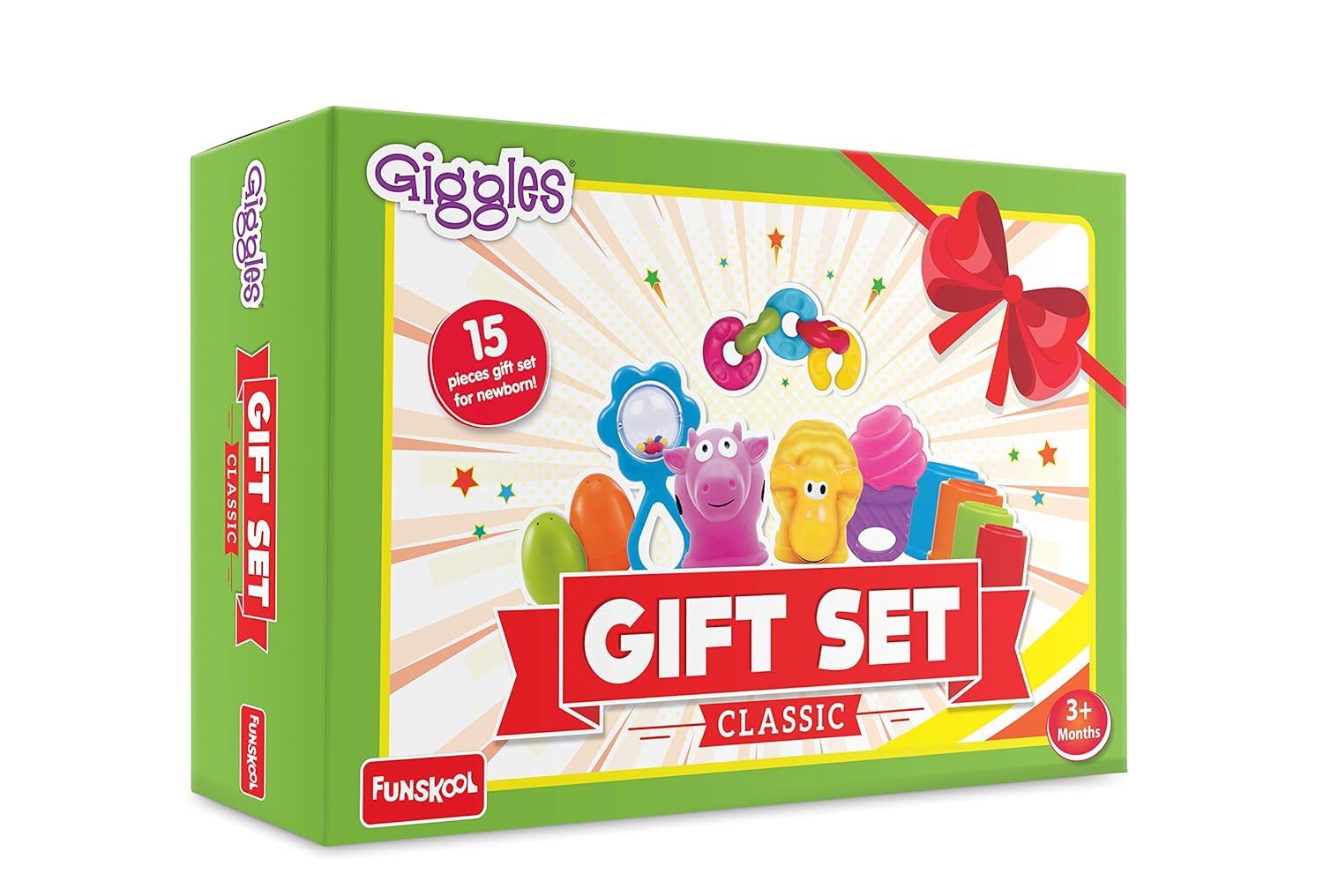 Giggles Classic Gift Set 15 Pieces Baby Activity and Learning Toy Set